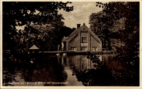 PC Farchau Schmilau in the Duchy of Lauenburg, Farchauer Mühle inn, Schwanenteich