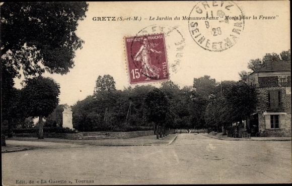 KP Gretz Seine et Marne, Le Jardin du Monument aux Morts pour la France