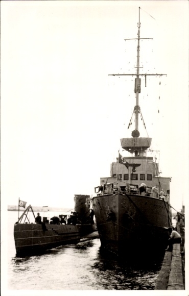 Foto Ak Deutsches Kriegsschiff, Acheron, U Boot U 45, Kriegsmarine