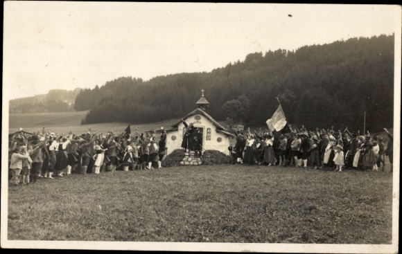 Photo Postcard Altusried im Allgäu, Chapel, Andreas-Hofer-Spiel 1934