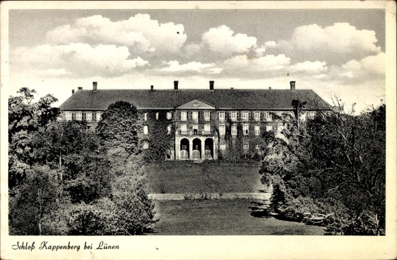 Postcard Lünen in Westphalia, Kappenberg Castle, architecture, well-kept garden landscape