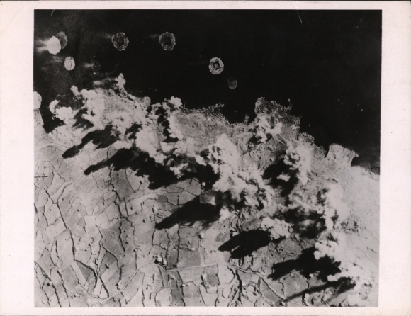 Photo British military aircraft bomb the island of Pantelleria
