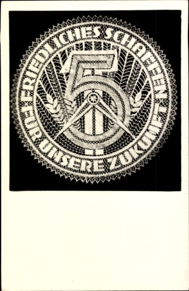 Ak Annaberg Buchholz im Erzgebirge, Erzgebirge Museum, kenteken van het vijfjarenplan van de DDR