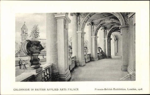 Set von 68 Ansichtskarten, London, Französisch - Britische Ausstellung 1908
