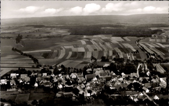Ak Hausen am Andelsbach Württemberg, Luftaufnahme, ländliche Umgebung, Dörfer, Felder, Wolken, Sc