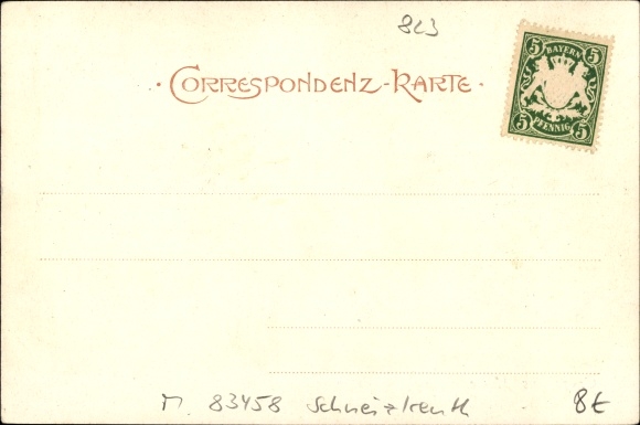 Postcard Melleck Schneizlreuth Oberbayern, view of a farm
