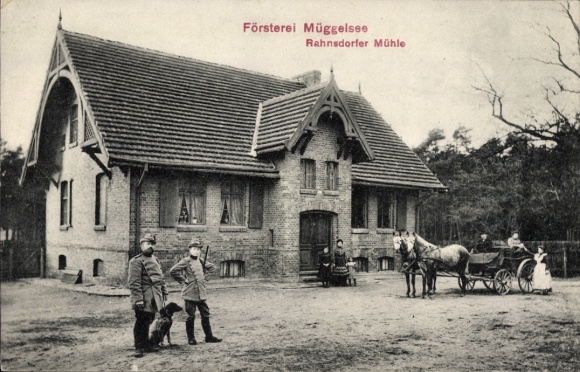 Postcard Berlin Köpenick Rahnsdorf, Müggelsee Forestry Office, Rahnsdorf Mill