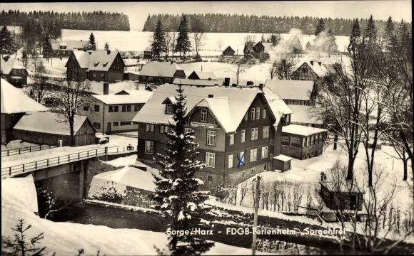 Postcard Sorge Oberharz am Brocken, FDGB holiday home Worry-free in winter