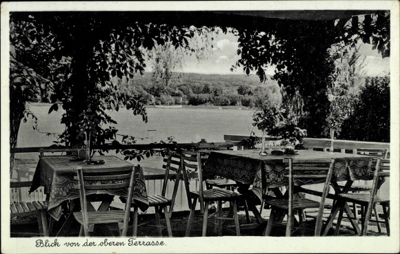 Ak Ferch am Schwielowsee, huis aan het meer, terras