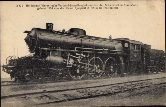 PC Swedish railways, steam locomotive, Swedish State Railways