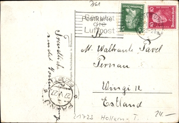 Postcard Twielenfleth in Lower Saxony, view of the village, local residents