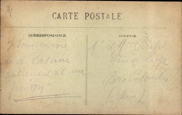 Postcard Oran Algeria, Caserne d&#39;Artillerie