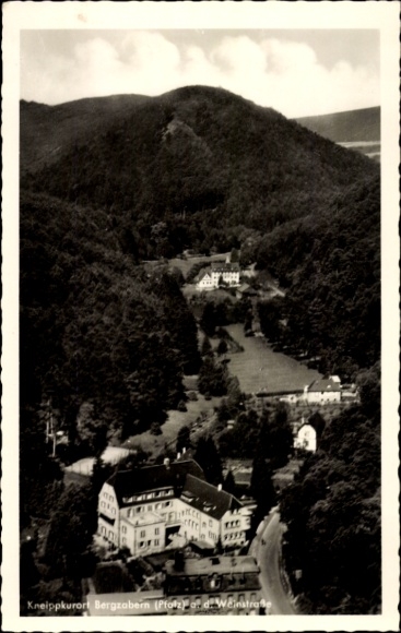 Postcard Bad Bergzabern Rheinpfalz, aerial photograph