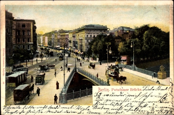 Ak Berlin Tiergarten, Potsdamer Brücke