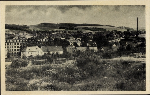 Postcard Weischnitz in the Vogtland, view to Oberweischnitz