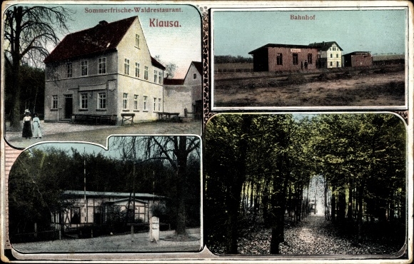 PC Klausa Nobitz Altenburger Land, train station, track side, forest restaurant