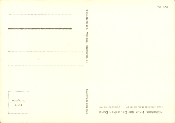 Postcard Plastik by Hias Lauterbacher, German Weapons, HDK 333