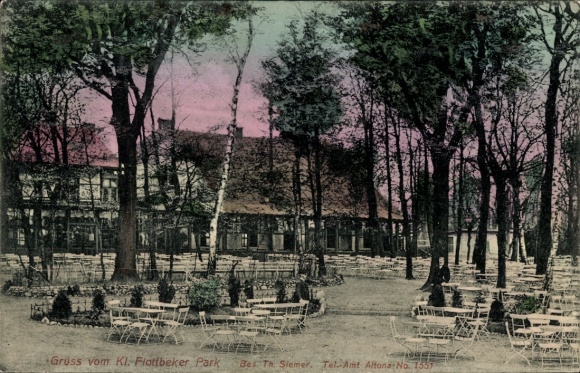 Postcard Hamburg Altona Klein Flottbek, Kl. Flottbeker Park