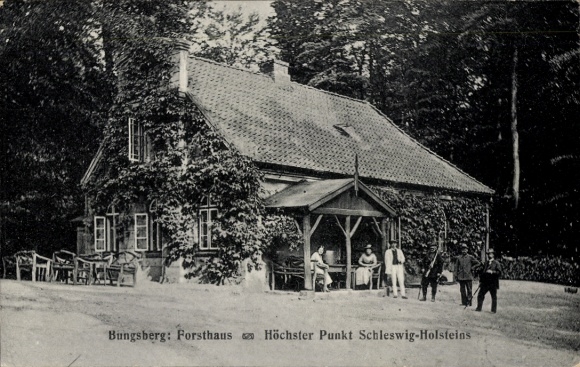 Postcard Schönwalde am Bungsberg Holstein, forester's house, highest point in Schleswig-Holstein