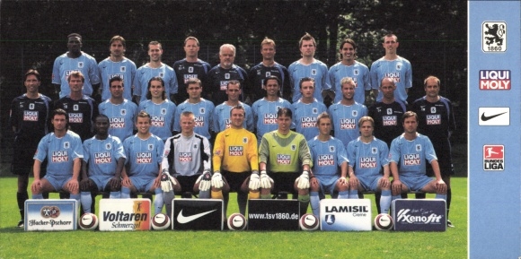 Autograph card footballer Karlheinz Pflipsen, TSV 1860 Munich, autograph, team