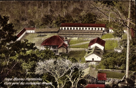 Ak Sao Tomé en Principe, Uitzicht op de installaties van de roça Montes Hermínios