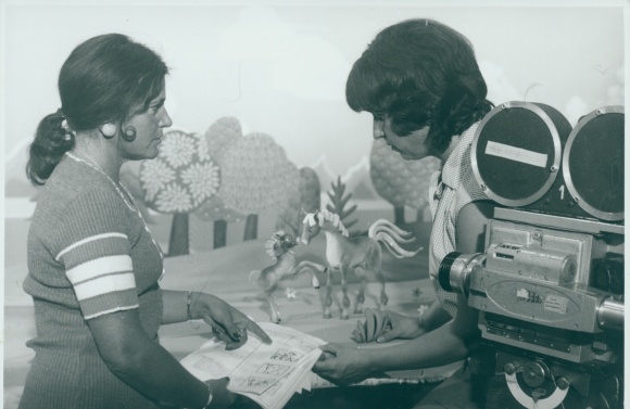 Photo Our Sandman, Sandman, GDR children&#39;s television, DFF, doll designers, production, camera