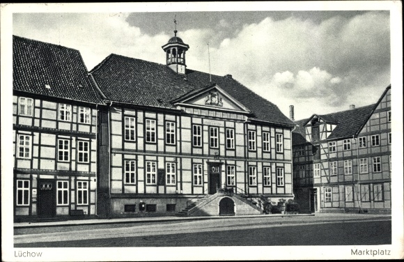 Postcard Lüchow in Wendland, market place