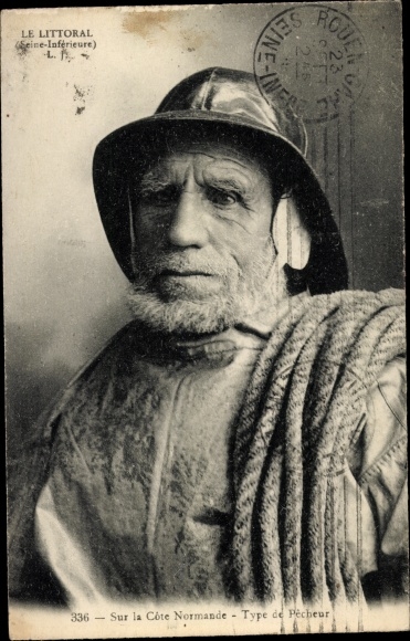 PC Sur la côte normande, type de pêcheur, fisherman in portrait