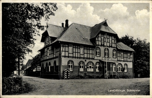 Postcard Schreyahn Wustrow in Wendland, country year camp, half-timbered