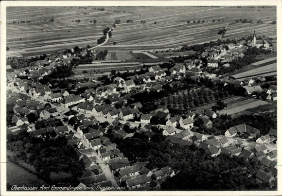 Postcard Oberhausen in Upper Bavaria, aerial photograph