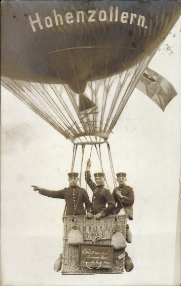 Foto Ak Munster im Heidekreis, Truppenübungsplatz Munsterlager, Soldaten, Ballon Hohenzollern