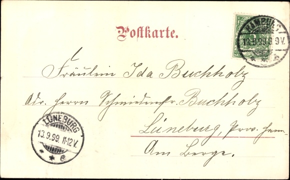Postcard Hamburg Mitte Horn, White House, Rough House