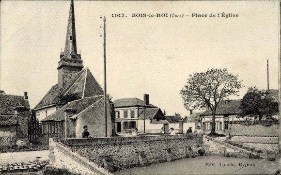 CPA Bois le Roi Eure, Place de l'Église