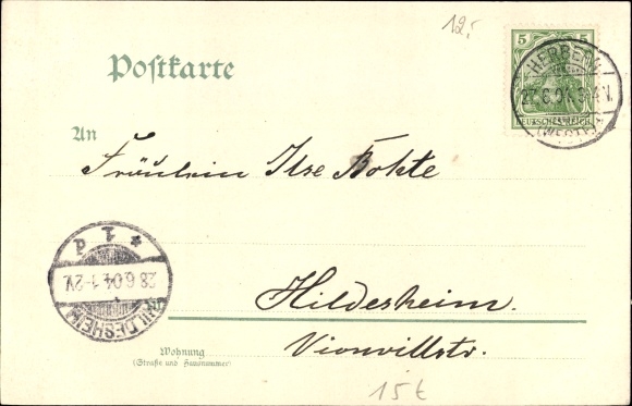 Postcard Werne on the Lippe Westphalia, Old Lippe Bridge, summer bar Fischerhof