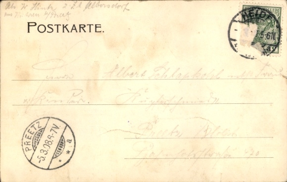 passe-partout Ak Albersdorf in Dithmarschen, Stahlbad, buitenaanzicht van de middelbare school