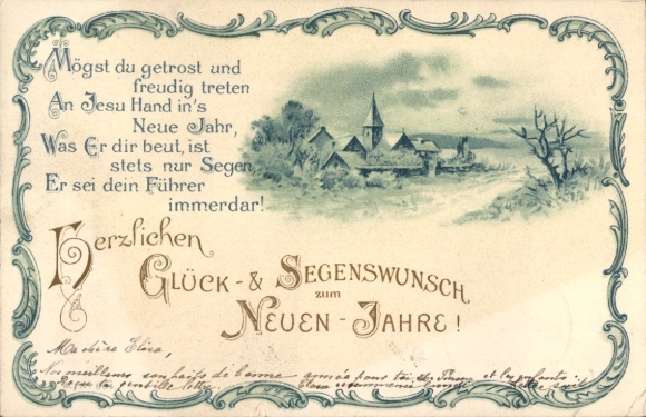 Chromo-Litho Happy New Year, May you step confidently and joyfully