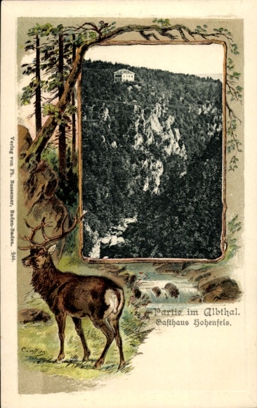 Postcard Albtal St. Blasien in the Black Forest, Gasthaus Hohenfels