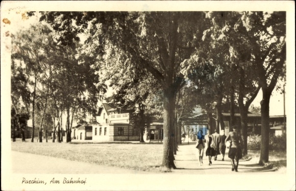 Ak Parchim Mecklenburg, Bahnhof