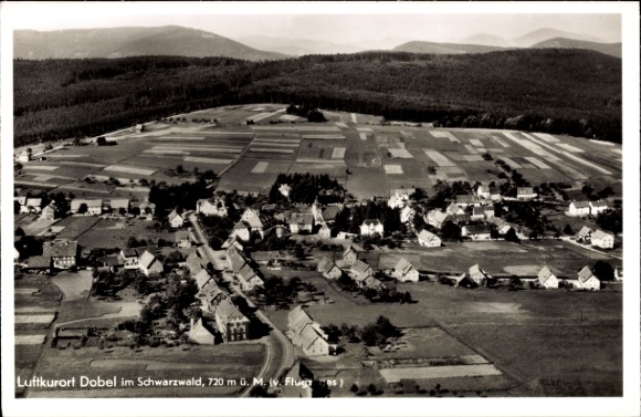Postcard Dobel in the Black Forest, aerial photograph