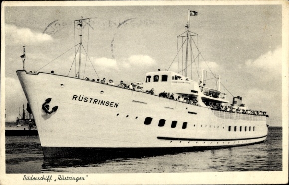 Postcard Wilhelmshaven in Lower Saxony, bathing ship Rüstringen