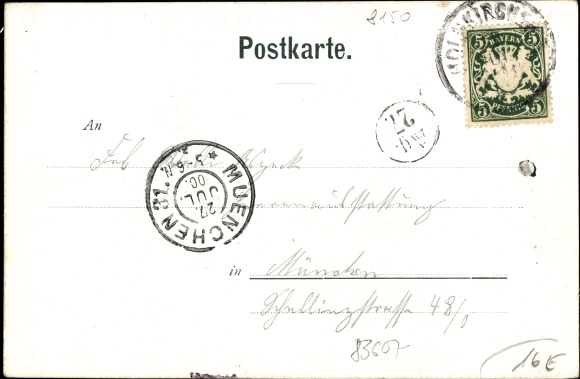 Postcard Holzkirchen in the Miesbach district of Upper Bavaria, convalescent home for the local health insurance fund