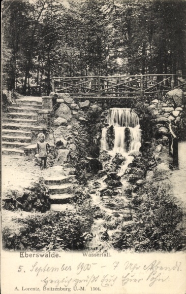 Ak Eberswalde in der Mark, Wasserfall