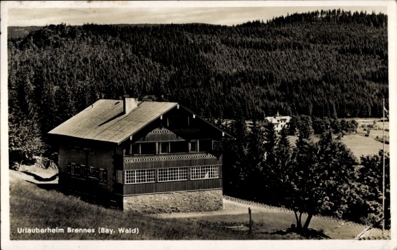 Ak Bayerisch Eisenstein im Bayrischen Wald Niederbayern, Urlauberheim Brennes