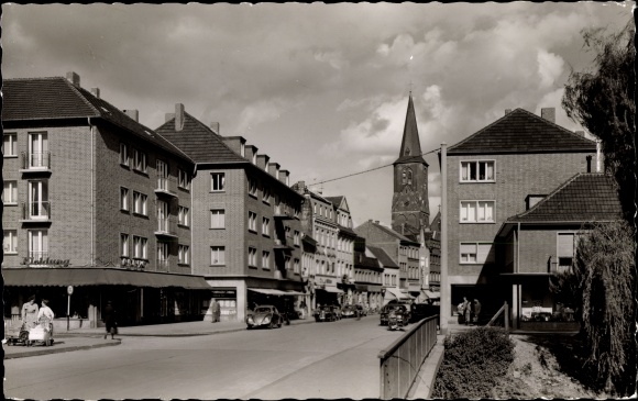 Ak Grevenbroich im Rhein Kreis Neuss, Breite Straße, Kirchturm