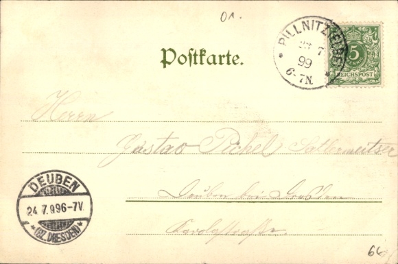 Postcard Dresden Pillnitz, Water Palace, river, boats, architecture, greetings from Pillnitz