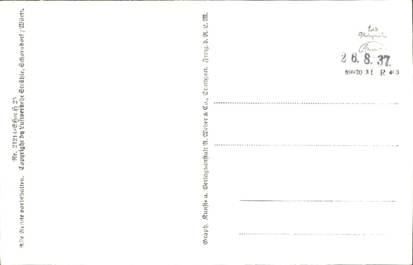 Postcard Rechberghausen in Baden Württemberg, aerial photograph