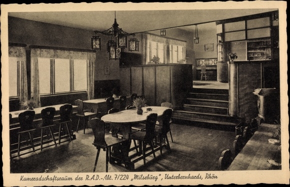 Ansichtkaart Unterbernhards Hilders Osthessen, Reichsarbeitsdienstlager Abtl 7/224 Milseburg, kameraadschap