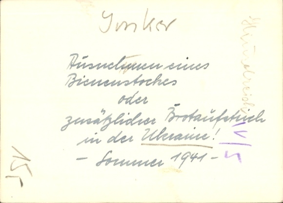Photo Ukraine, beekeeper, Wehrmacht soldier, II WW