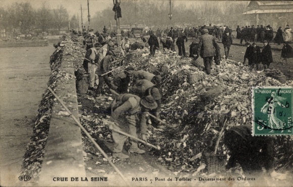 Ak Paris 13e, Tolbiac-brug, stortplaats