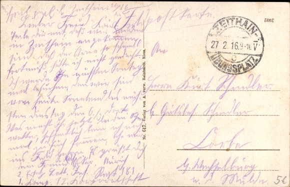 Postcard Zeithain in Saxony, military training area, infantry barrack camp